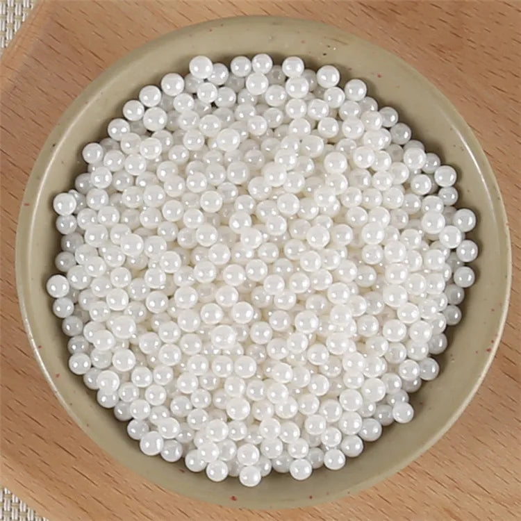 Wholesale Baking Tools Bottled Edible White Pearl Sugar Donut Decorating Sugar Bead Cake Sprinkles 130g