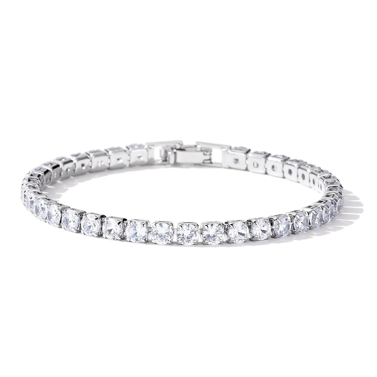 Factory Wholesale High Quality Diamond Zircon Fashion Jewelry Tennis Chain Bracelet