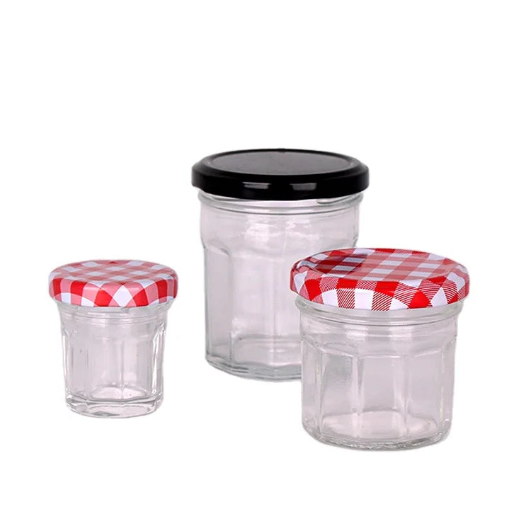 Mini Clear Glass Bird Nest Packaging Bottles 75ml 100ml 150ml Virgin Coconut Oil Honey and Chocolate Jars with Screw Cap Seal