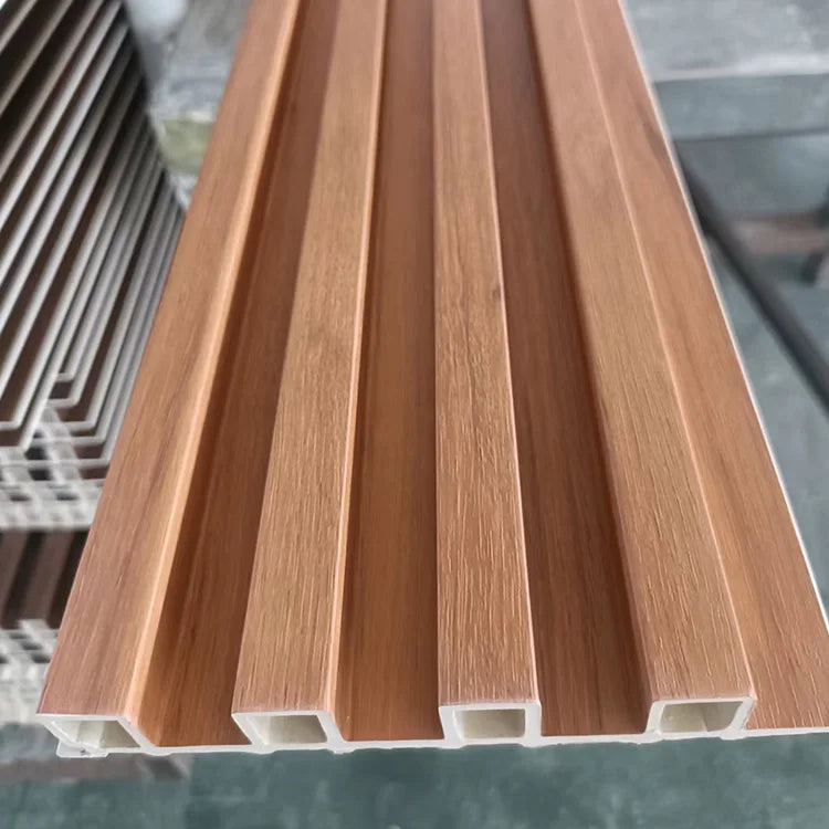 Wholesale TV Background Decorative WPC Louver Panel Wpc Wall Panel Fluted Composite Wall Panels Damp Resistant Wpc Wall Panel