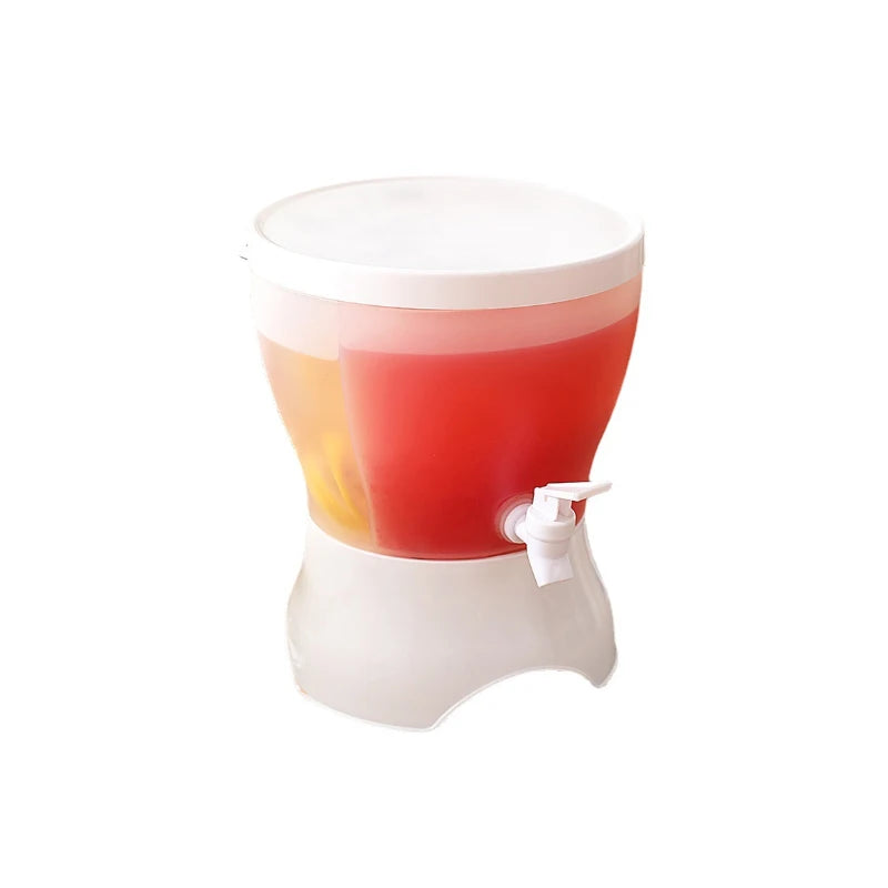 Rotatable Large Capacity Partition Design Cold Water Bucket Household Beverage Bucket Refrigerator Cold Water Kettle