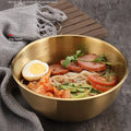 Stainless Steel Fruit Salad Bowls with Scale Korean Style Large Capacity Soup Noodles Ramen Bowl Food Containers 17/19/25CM
