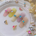 New Design Alloy Nail Charms with 3D Manicure Accessories Diamond Nail Art Ring Rhinestone