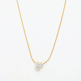 Fenny PVD Plated Waterproof Elegant Fine Fashion Round&Heart Zirconia Pendant Necklace Stainless Steel Jewelry Wholesale