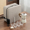 Camping Coffee Maker Glass Stainless Manual Coffee Grinder Travel Portable Pour Over Coffee Kit