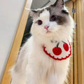 Shengchaoyi Cute Dog Bandana Pet Bib Cherry Neckerchief Cat Saliva Towel Scarf Puppy Dress Accessories Luxury Personalized