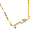 Personalized Islamic Muslim Arabic Letter Alphabet Necklaces Jewelry Love Word Zircon Arabic Love Pendant Necklace