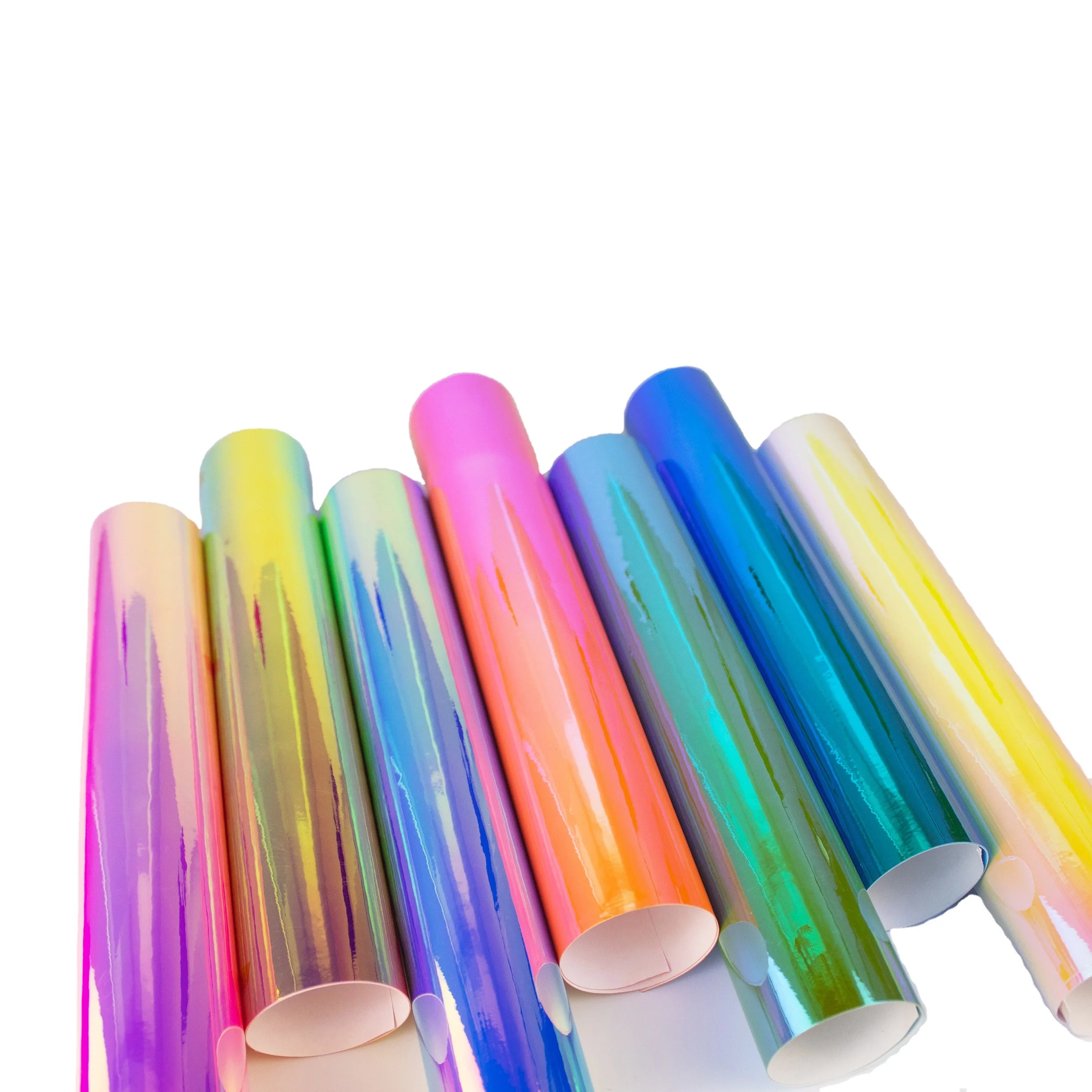 Heat Press With Vinyl Cutter Rainbow Holographic Material Vinyl Cutting Stickers Cutting for Plotter Vinyl