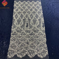 Stunning Bridal Lace Fabric by Yard Sparkly Beaded Tulle Fabric With Glitter Sequined Lace Mesh Fabric for Wedding Dress