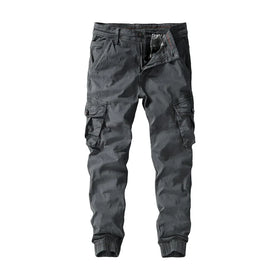 Hot Sale Custom Men's Multi-Pocket Slim Work Pants Outdoor Casual Straight Leg Tracksuit Cargo Pants