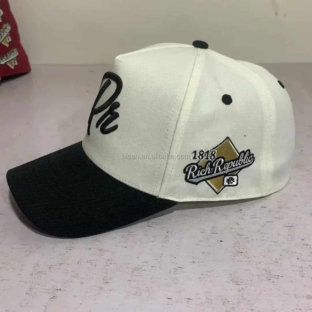 Main Products 5 Panel a Frame Hat 100% Cotton Promotional Baseball Cap5 Panel Wool Suede Velvet Snapback Hat