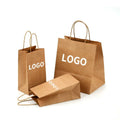 Eco-friendly Recyclable Kraft Paper Offset Printing Twist Square Bottom Food Paper Bag Custom Logo Supermarket Use Packaging
