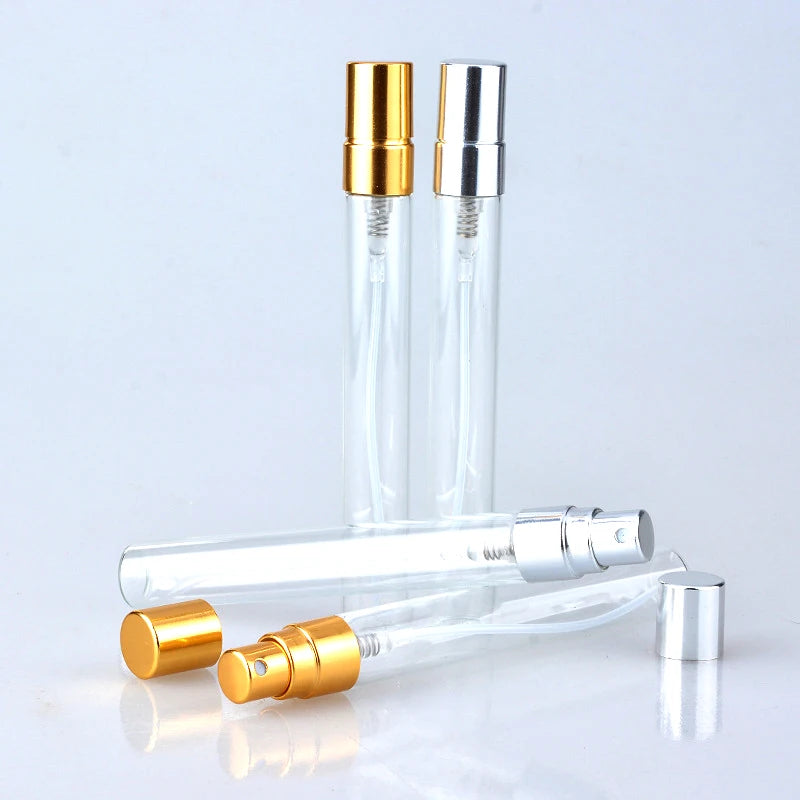 Hot Selling Mini 10ml 15ml 20mll Empty Glass Transparent Perfume Spray Bottle Cosmetics Packaging Subcontracting Bottle MegaBDM