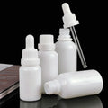Luxury Ceramic Whiteware Glass Face Serum Oil Dropper Pump Bottle 20ml 30ml 50ml White Luxury Packaging