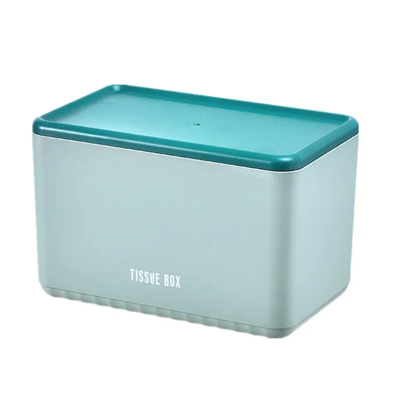 Corner Wall-Mounted Metal Tissue Holder & Storage Box with Waterproof Design for Bathroom Use