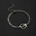 Bachelor Cap Charm Bracelet for Women Men Stainless Steel Figaro Chain University Student Graduation Gifts Jewelry for Friends