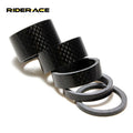 5Pcs/Set 1-1/8" Carbon Fiber Washer 3mm 5mm 10mm 15mm 20mm 5 Shape Bicycle Headset Stem Spacers Kit for Bike Fix Refit