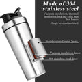 304 Stainless Steel Water Protein Shaker Bottle Portable Double Layer Protein Mixer Shaker Cup for Protein 750ML