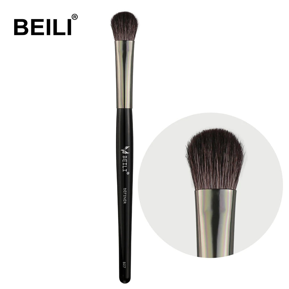 BEILI Custom Private Label Vegan Synthetic Hair Single 1PCS Black Eye Shadow Makeup Eyeshadow Blending Brush