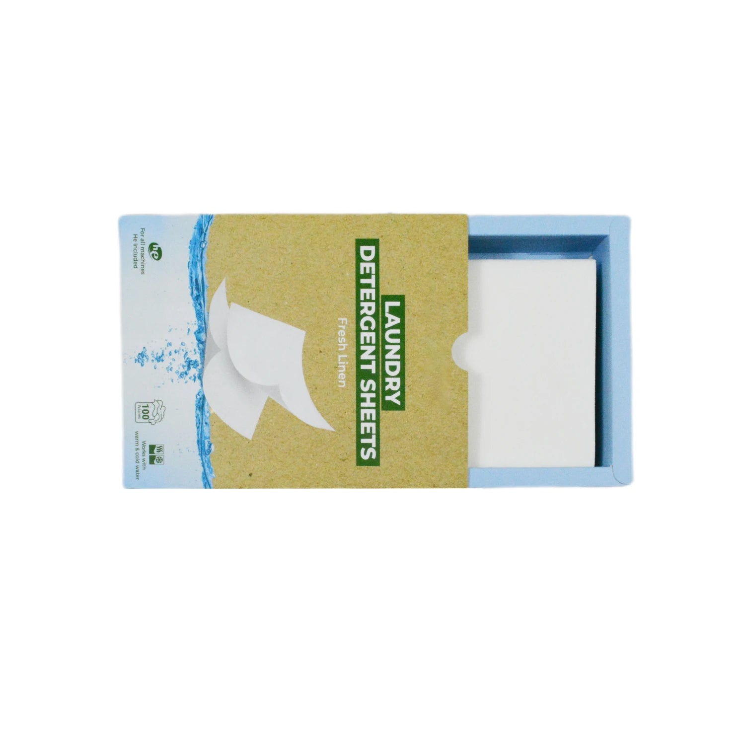 Dissolvable Disposable Solid Enzymatic Eco-Friendly Apparel Laundry Sheet Bulk Custom Package Box Portable Travel Deep Stain