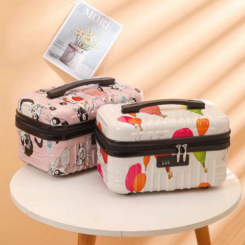 Travel Cosmetics Storage Luggage Small Suitcase 14 Inch Cosmetic case Large Capacity Suitcase Travel Bag