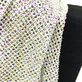 S286 1.5m*1m Wholesale Stretch Elastic Mesh Fabric Trim Hotfix Crystal Glass Rhinestone Trimming Net Mesh for Shoe Garment Acces