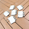 MDFSUB 50*60mm Double-Sided Sublimation MDF Keychain Blanks Father's Day Gift for Dad with Protective Film