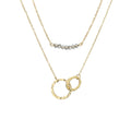 EManco Crystal Pendant Layered Necklace Set for Women Fine Stainless Steel Necklace Trendy 14K Gold Plated Jewelry Set Wholesale