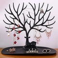 Deer Antler Tree Jewelry Organizer with Tray for Necklace Display Stand Earrings Holder Hanging Jewellery Tower Rack