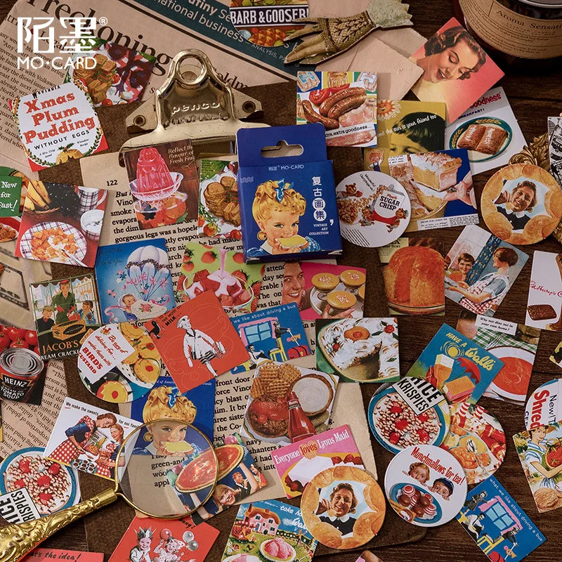 Wholesale Decorative 45pcs/pack Vintage People Journal Scrapbooking Stickers Papers for Phone Notebook