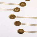 New Arrival 18k Gold Plated Stainless Steel Birth Flower Female Jewelry Month Flower Oval Pendant Necklace