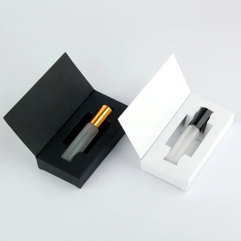 Luxury 10ml Frost Perfume Bottle with Box Spray Bottle Electrolyzed Aluminum Perfume Bottle