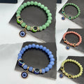 DS Crystal Wholesale New Arrival Turkey Evil Eye Bracelet Crystal Natural Stone Fluorescence Stones Hand Beaded Bracelet