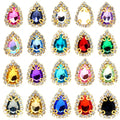 Flat Back Claw Rhinestone Edge Triangle Pointed Back Glass Fancy Stone for Clothing/Jewelry Glue-On Alloy Acrylic Accessories