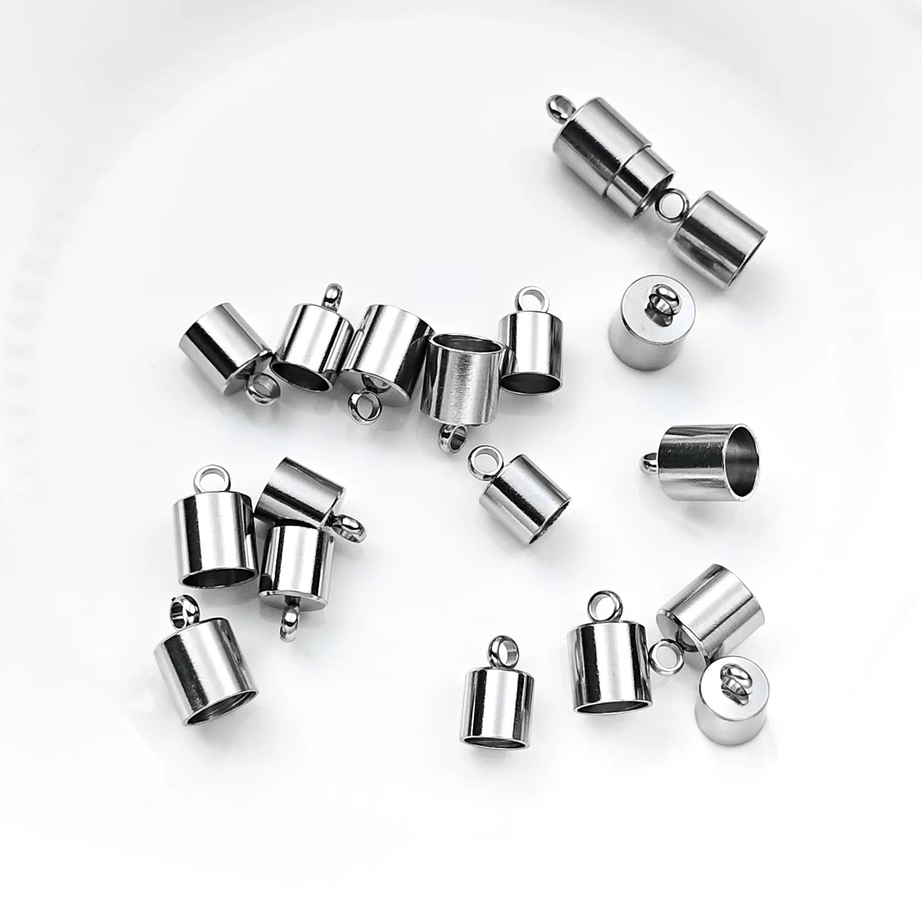 Wholesale Stainless Steel Tassel Pendant Weight Cap Multi-Specification Leather Rope Accessories Jewelry Findings Components