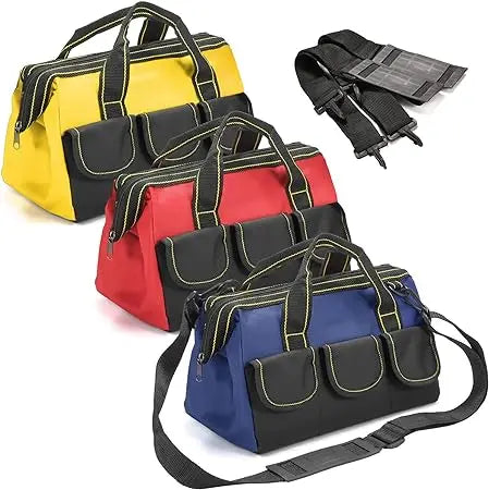 Heavy Duty 13 Inch Waterproof Tool Organizer Bag 600d 1680d Oxford Fabric Electrician Tool Bag with Shoulder Harness