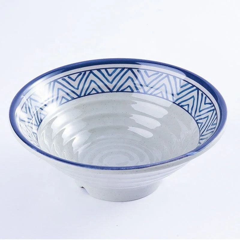 Unbreakable Restaurant Dinnerware Noodle Salad Serving Chinese Decal Printing Round Melamine Ramen Bowl