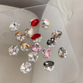 Handmade 3D Luxury Nail Accessories with Aurora Sparkling Diamond Net Red White Nail Rhinestones Zircon Material Jewelry