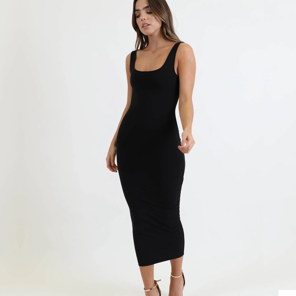 Low Moq Custom Clothing Bandage Open Front tank Top Women Dresses Bodycon Maxi Party Dress