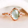 Wholesale Simple Adjustable Resizable Green Rose Quartz Ring Women China Manufacturer Supplier