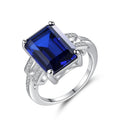 Fine Jewelry 925 Sterling Silver Square Shape Gemstone Engagement Fashion Diamond Rings for Women