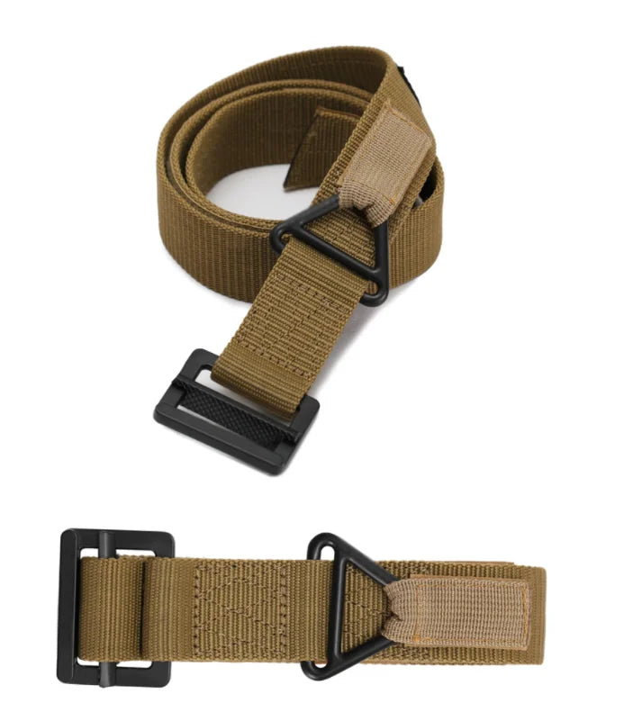 Custom Casual CQB Emergency Rescue Tactical Rigger Belt Nylon Webbing Alloy D-Ring Buckle Needle Detection for Concealed Carry