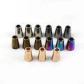 Meetee DS003 Custom Colorful Cord Rope Lock End Alloy Drawstring Snap Button Stopper Buckle for Garment Elastic String Cord Ends