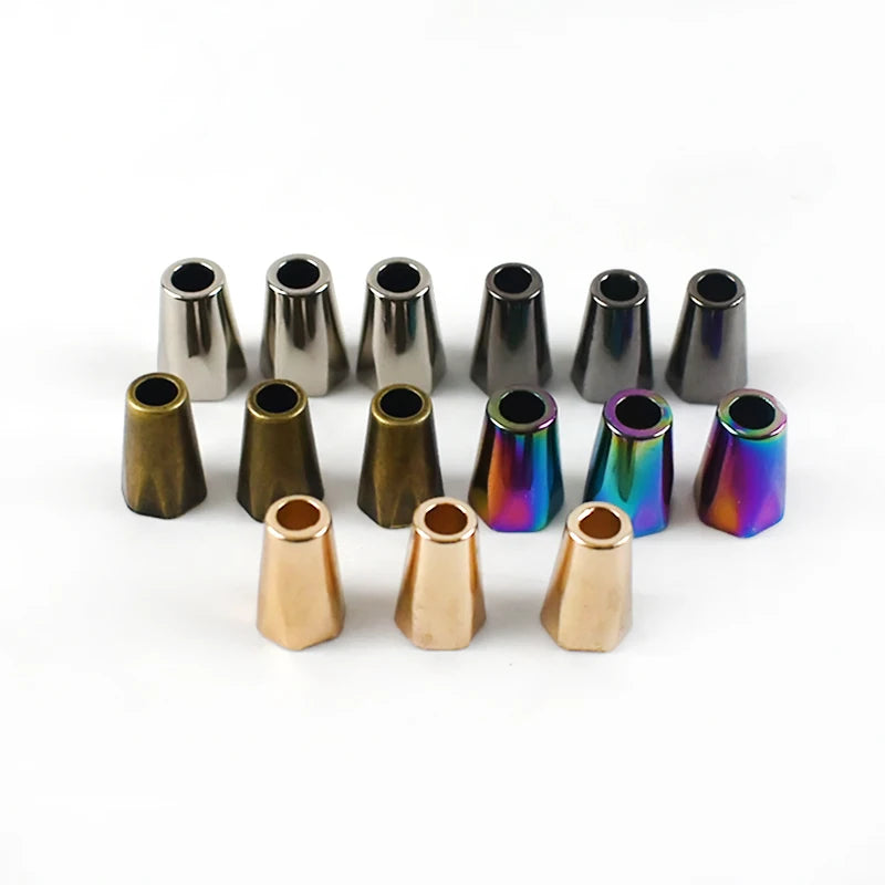 Meetee DS003 Custom Colorful Cord Rope Lock End Alloy Drawstring Snap Button Stopper Buckle for Garment Elastic String Cord Ends