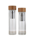 FX Factory Price High Borosilicate Tea Infuser Water Bottle Custom Logo Double Walled Anti-Corrosion Coating Gym Outdoor