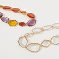 New Arrival ZA Personality Exaggerated Geometric Shape Choker Necklace Large Color Resin Necklace for Women