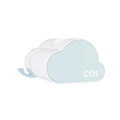 Single-Tier Wall-Mounted Icy White Cloud Shape Plastic Rack Non-Folding Multi-Use Cleaning Tools Organizer for Mop Broom Holding