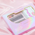 Diy Lash Extension Kit Bond and Seal Private Label C D Curl Segment Lashes Custom Kit Volume Cluster Lashes Kit Wholesale