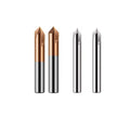 Chamfering Milling Cutter Carbide Chamfering Knife 2 3 Flute 90 Degree Straight Spiral Flute Fixed Point Special Tool End Mill