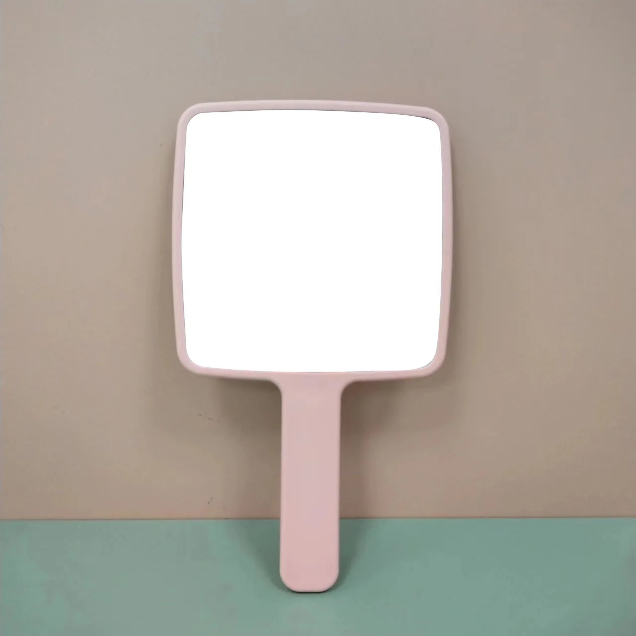 Handheld Single Side clear Decorative Makeup Hand Held Portable Portable Makeup Beauty Salon square Mirror